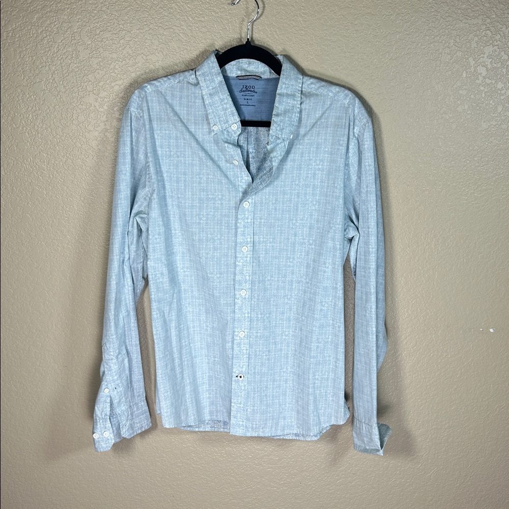 J.Crew Men’s Blue & White Button-Down Casual Shirt Size Large